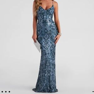 Remi Sequin Mesh Mermaid Dress